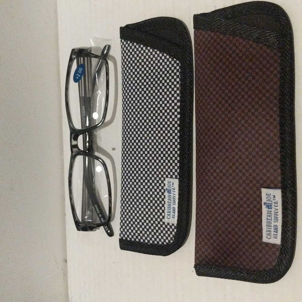 Caribbean Joe Island Supply Co. 2X MAGNIFYING Reading Glasses +2.00 Readers